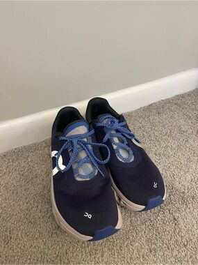 On Running Navy and Blue Women's Cloudmonsters Running Sneakers